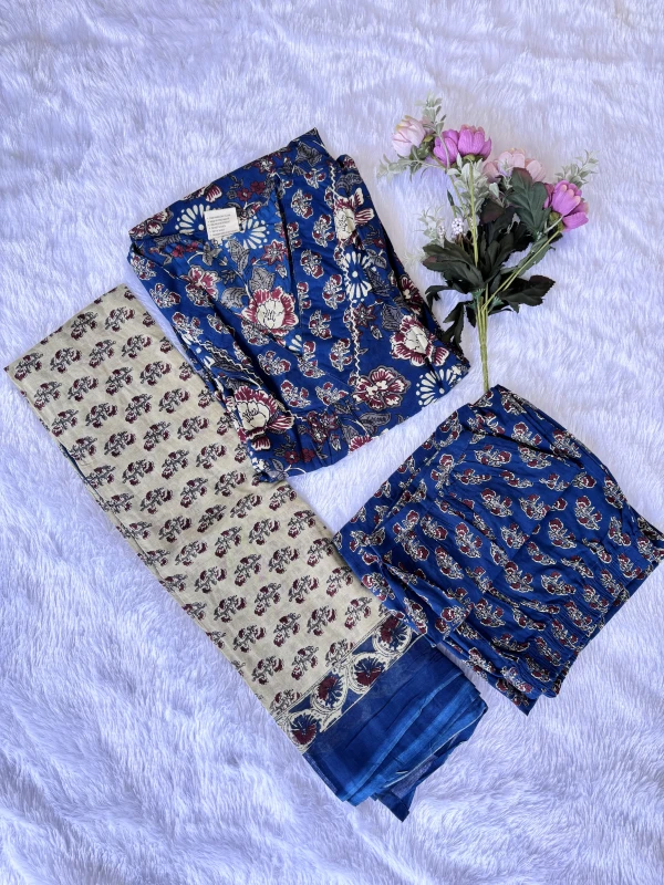 AN11-Jaipur cotton 3 piece set, TOP,Bottom, Duppatta
