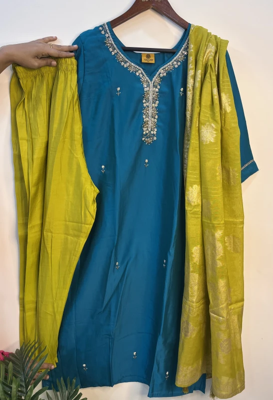 ANB22-Premium Roman silk Party wear 3piece set